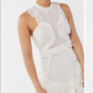 White Eyelet Mini Dress